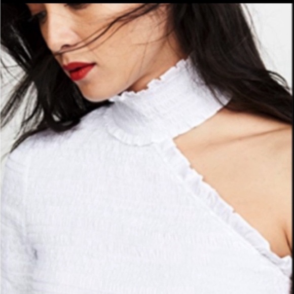 A.L.C. Cossette Mock Neck One Shoulder Poplin Blouse - Picture 3 of 9